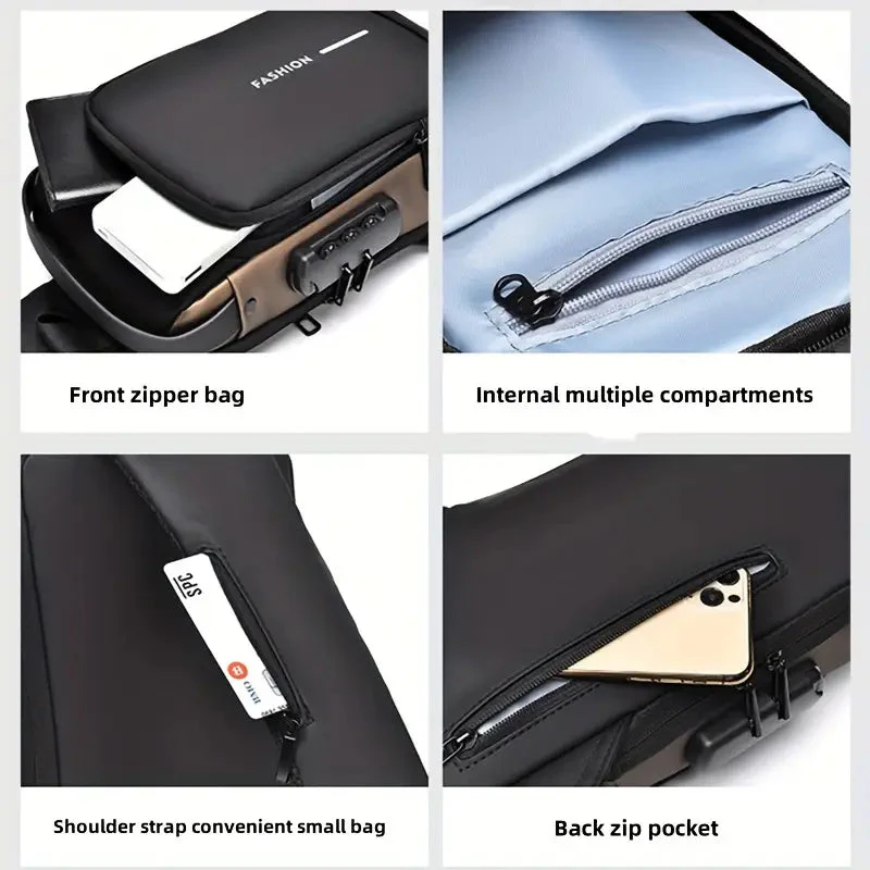 Crossbody Sling Bag With USB Charging Port (Unisex) - Image 11