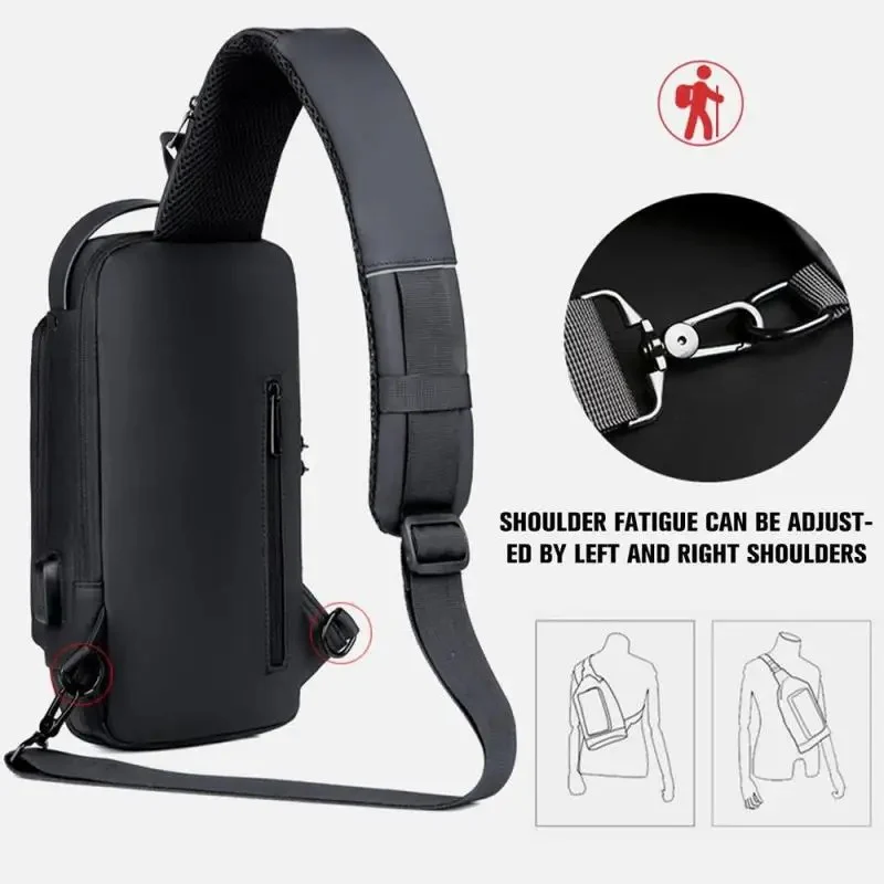 Crossbody Sling Bag With USB Charging Port (Unisex) - Image 12
