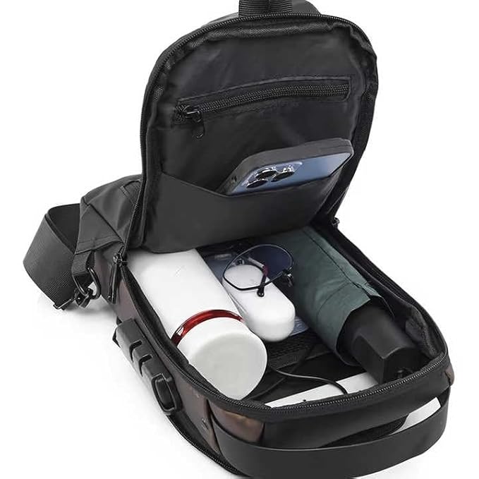 Crossbody Sling Bag With USB Charging Port (Unisex) - Image 20