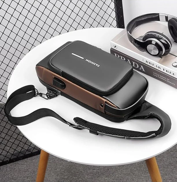 Crossbody Sling Bag With USB Charging Port (Unisex) - Image 21