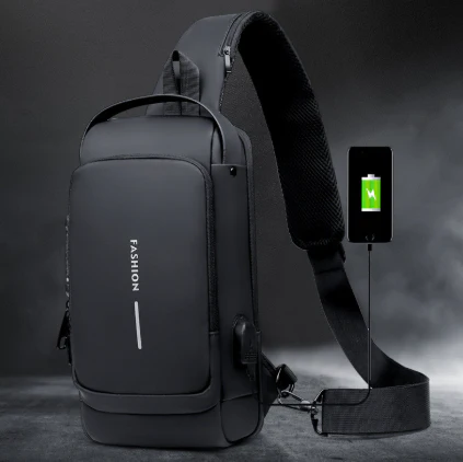 Crossbody Sling Bag With USB Charging Port (Unisex) - Image 4