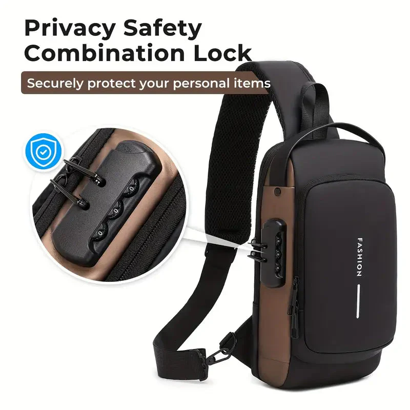 Crossbody Sling Bag With USB Charging Port (Unisex) - Image 7