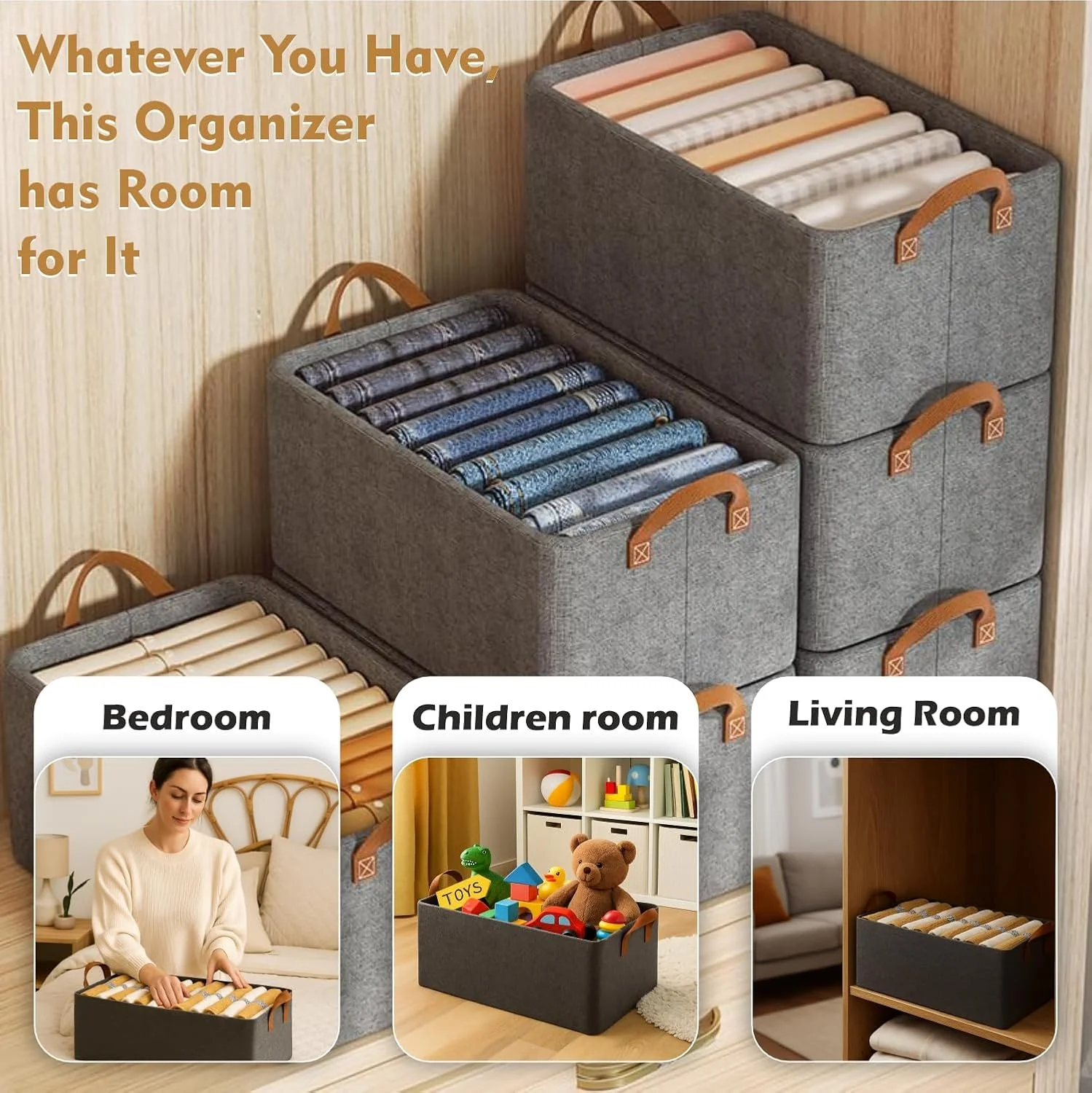Large Foldable Storage Box Organizer (Buy 1 Get 1 FREE) - Image 3